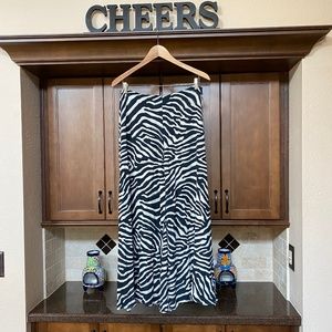 H&M ZEBRA PRINT MAXI SKIRT